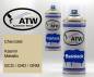 Preview: Chevrolet, Kasmir Metallic, GCG / G4D / GNM: 400ml Sprühdose + 400ml Klarlack - Set, von ATW Autoteile West.